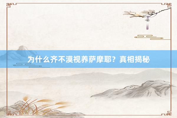 为什么齐不漠视养萨摩耶？真相揭秘